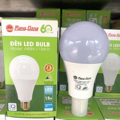 Rạng Đông Bóng đèn LED BULB tròn 15W ánh sáng vàng