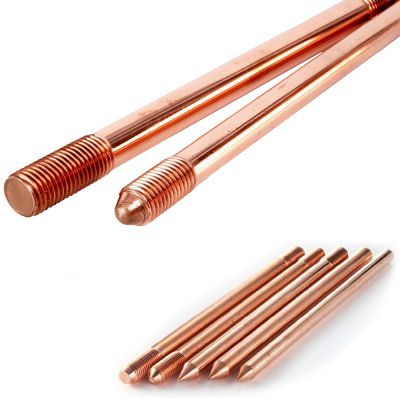 Cọc tiếp địa thép mạ đồng D16x2400mm nhập khẩu từ Ấn Độ