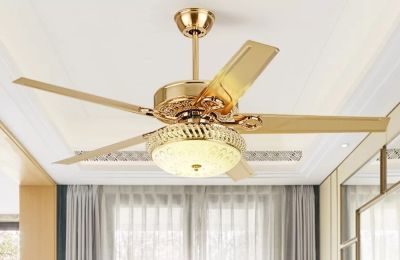 Quạt trần 5 cánh đèn pha lê F1313