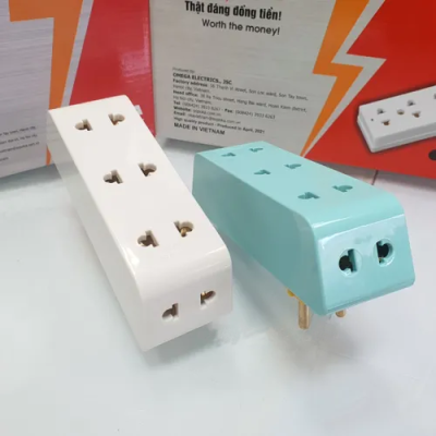 Sopoka phích cắm chia điện 5 lỗ cổ xoay P25X